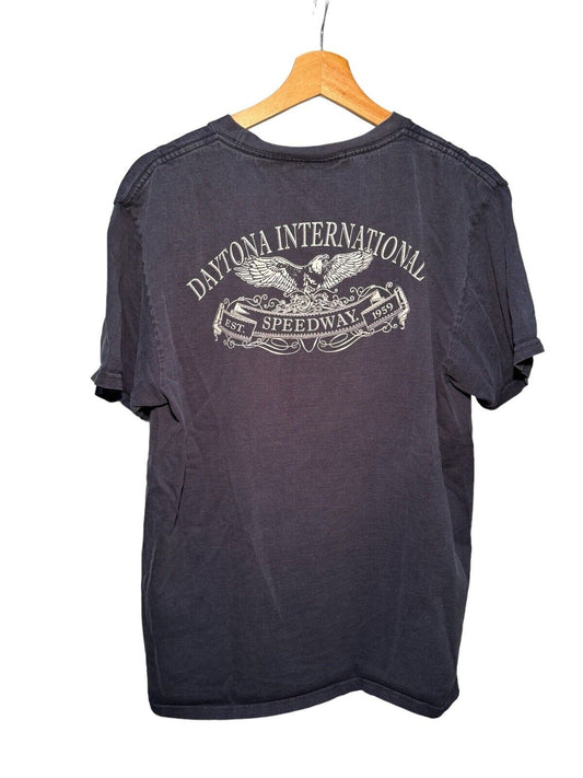 Vintage Daytona International Speedway T-Shirt Size Large Men’s Navy Dbl Sided