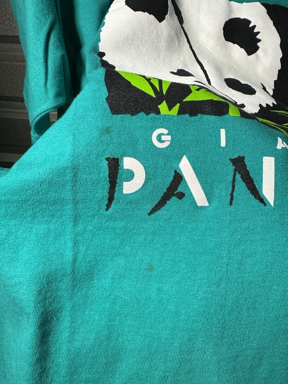 Vtg San Diego Zoo Giant Pandas Mens Teal T Shirt L Hanes Beefy 90s Tim Reamer