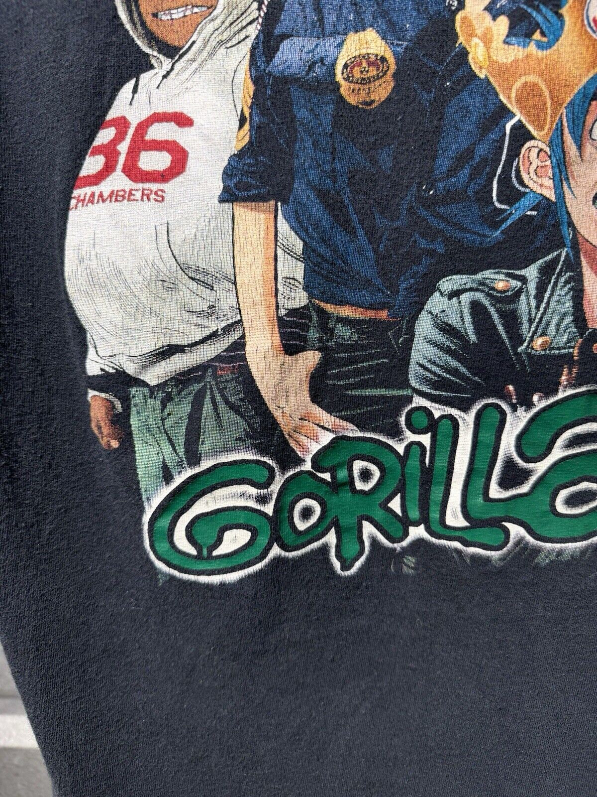 Rare Vintage The Gorillaz Band T-Shirt M 2000s Original Poster Art Tee Band 