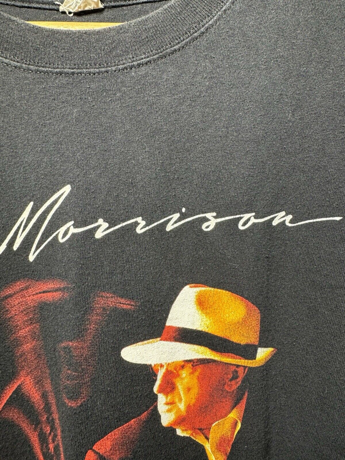 Van Morrison Live North America 2007 Tee Black T-Shirt Double Sided Size XL