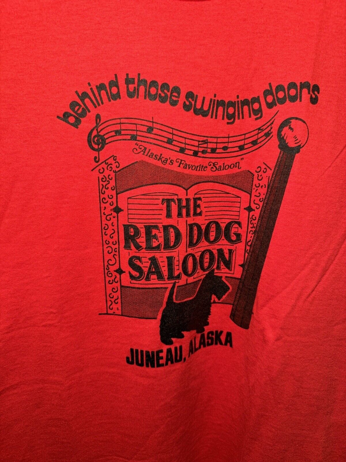 Vintage Red Dog Saloon (Juneau, Alaska) Men’s Red T-Shirt Sz M Screen Stars 