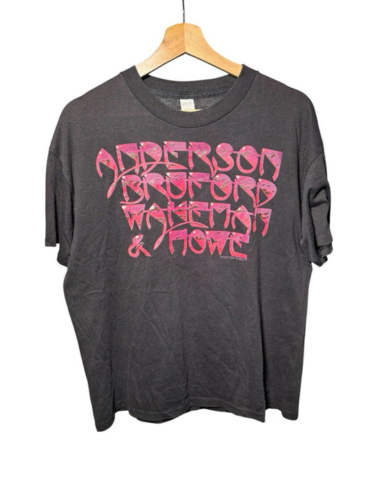 Vintage Anderson Bruford Wakeman and Howe Tour 1989 Original T-Shirt L 