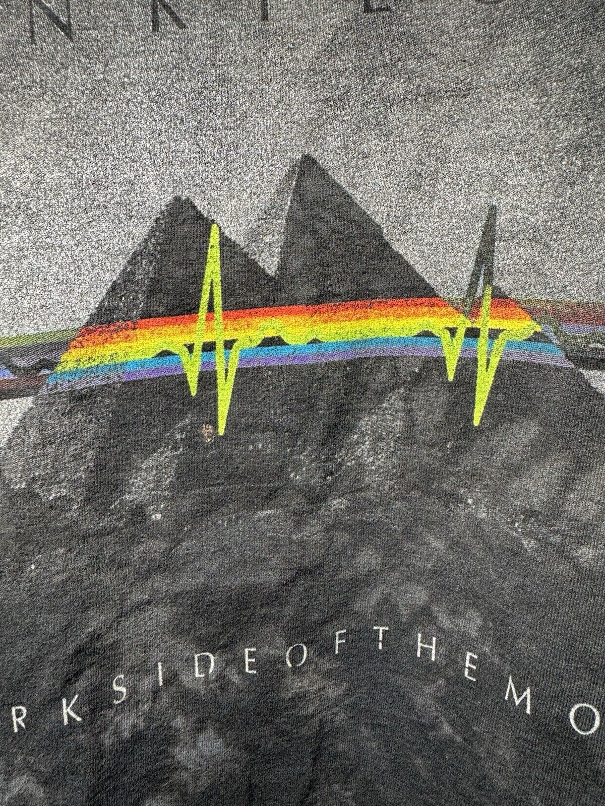 Vtg Y2K Pink Floyd Liquid Blue Dark Side Of The Moon Tie Dye T-Shirt Mens Sz M