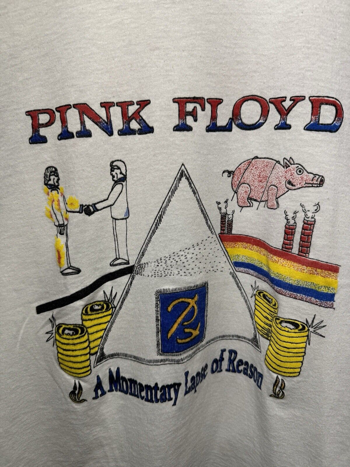 Vintage Pink Floyd Size S 1987 Momentary Lapse of Reason American Tour Shirt 