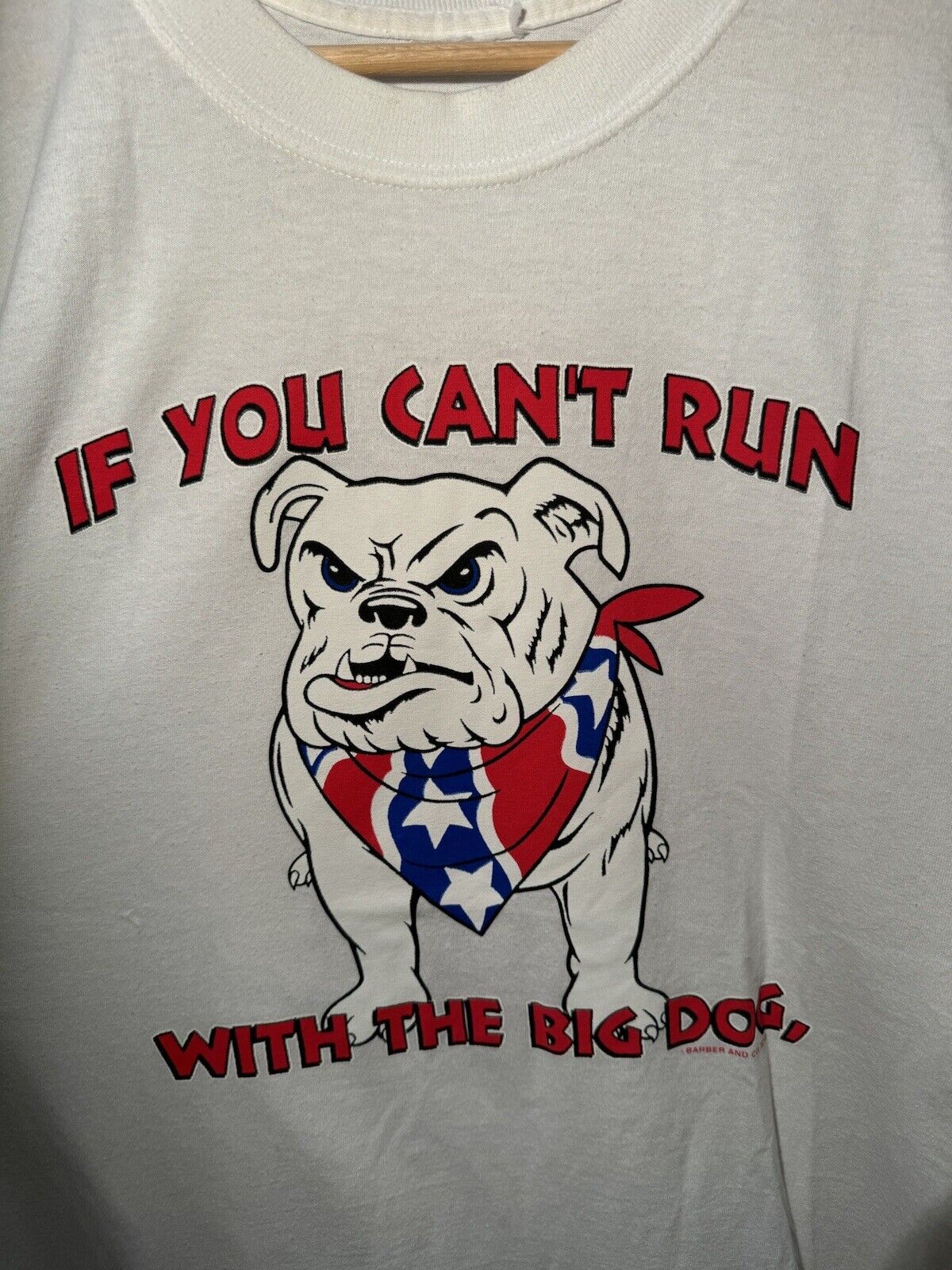 Vintage If You Can’t Run With The Big Dogs T-Shirt XL White Funny USA 1997 