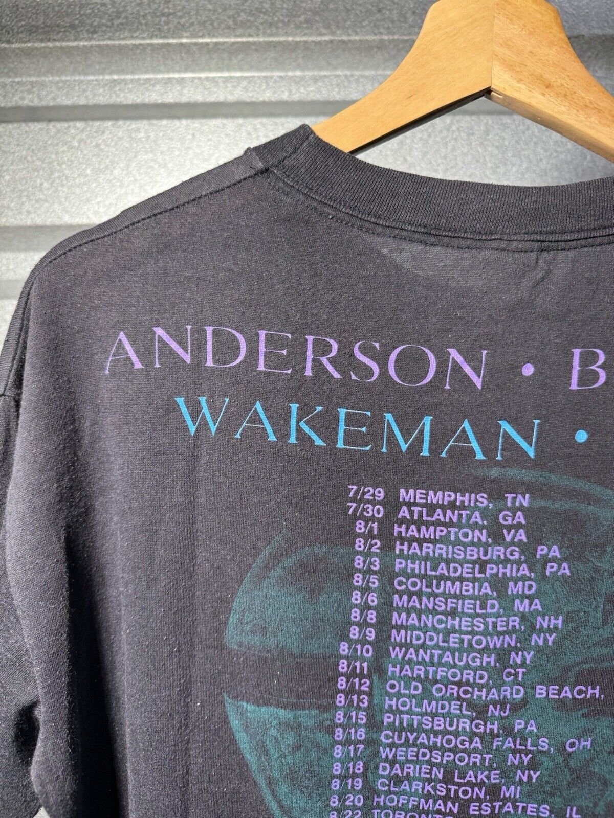 Vintage Anderson Bruford Wakeman and Howe Tour 1989 Original T-Shirt L 