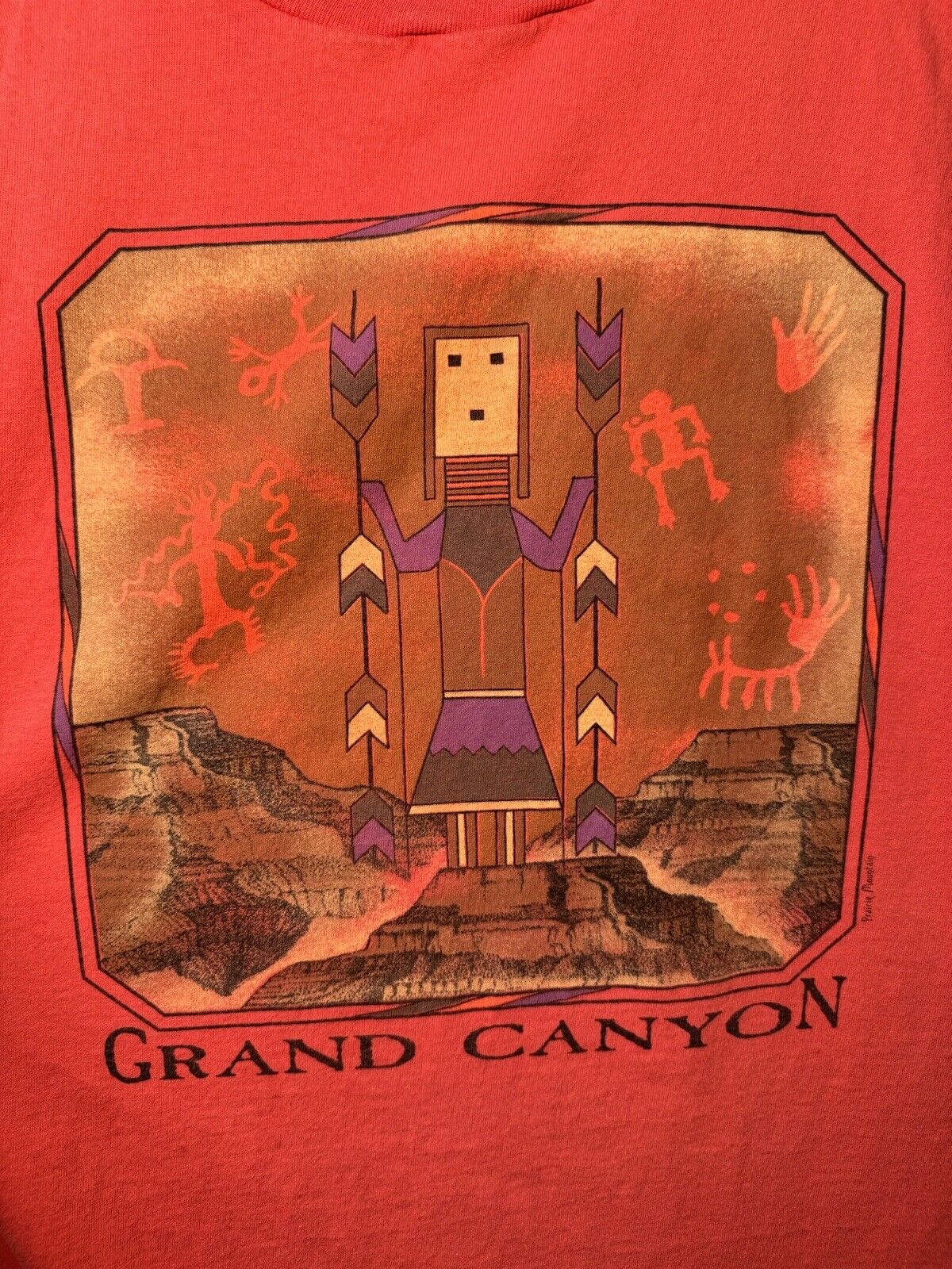 Vintage Grand Canyon Prairie Mountain T Shirt Mens L Single Stitch USA Made 