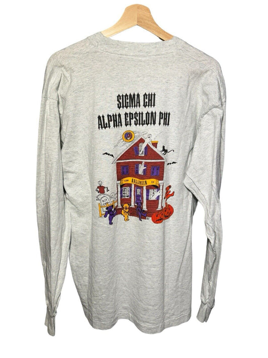 Vintage 1993 Sigma Chi Alpha Epsilon Phi L/S T-Shirt XL Grateful Dead Halloween 