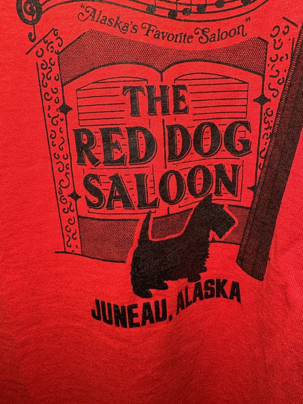 Vintage Red Dog Saloon (Juneau, Alaska) Men’s Red T-Shirt Sz M Screen Stars 