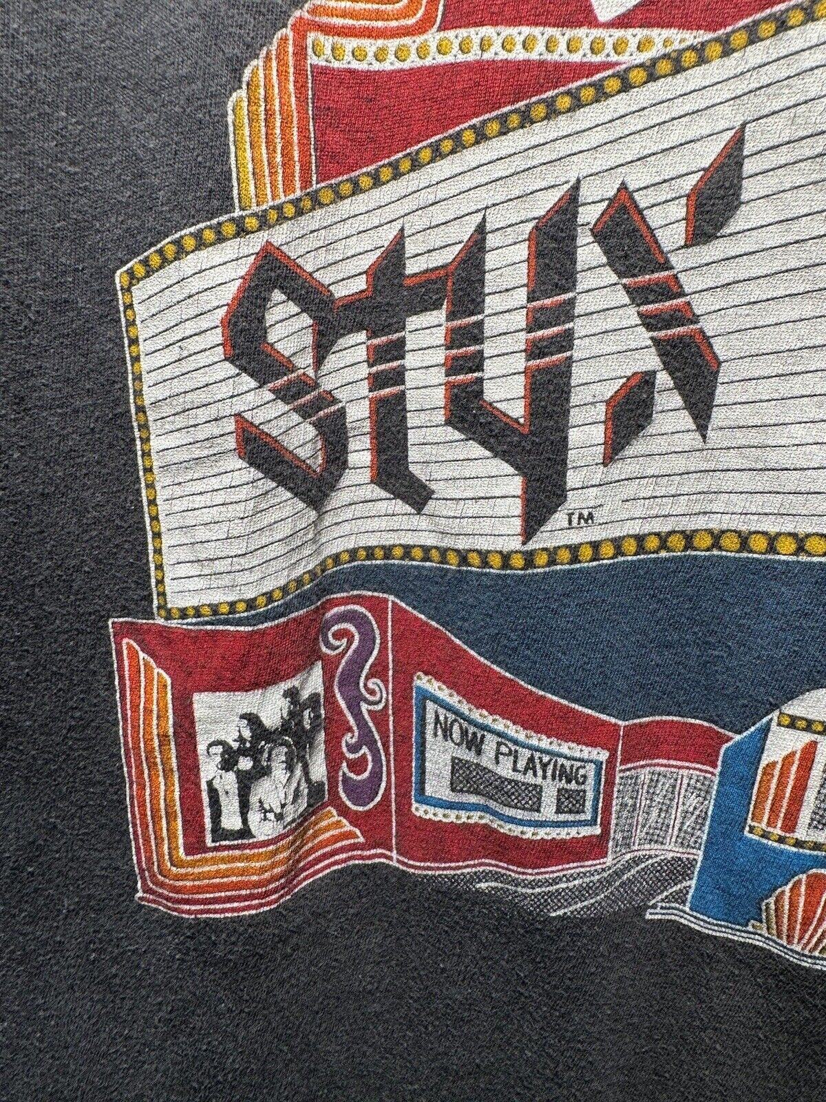 Vtg 80s STYX 81 World Tour At The Paradise Theatre T-Shirt 1981 Concert Tee M