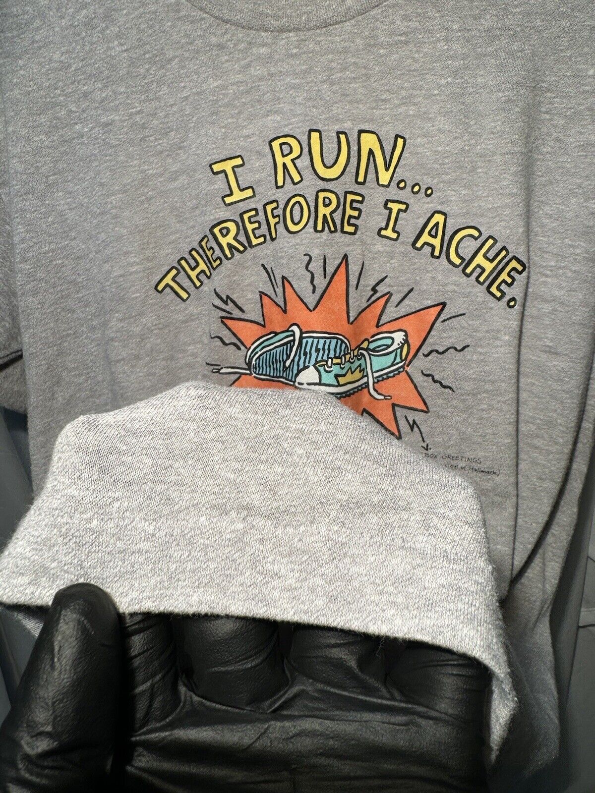 VTG 80s I Run Therefore I Ache Runner Thin 50/50 Single Stitch T-Shirt L USA