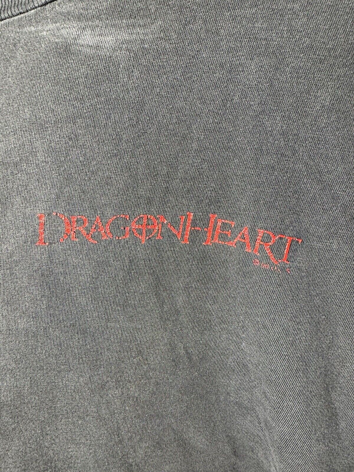 Vintage 1996 Dragon Heart Movie Promo T-Shirt Men's XL Black Rare 