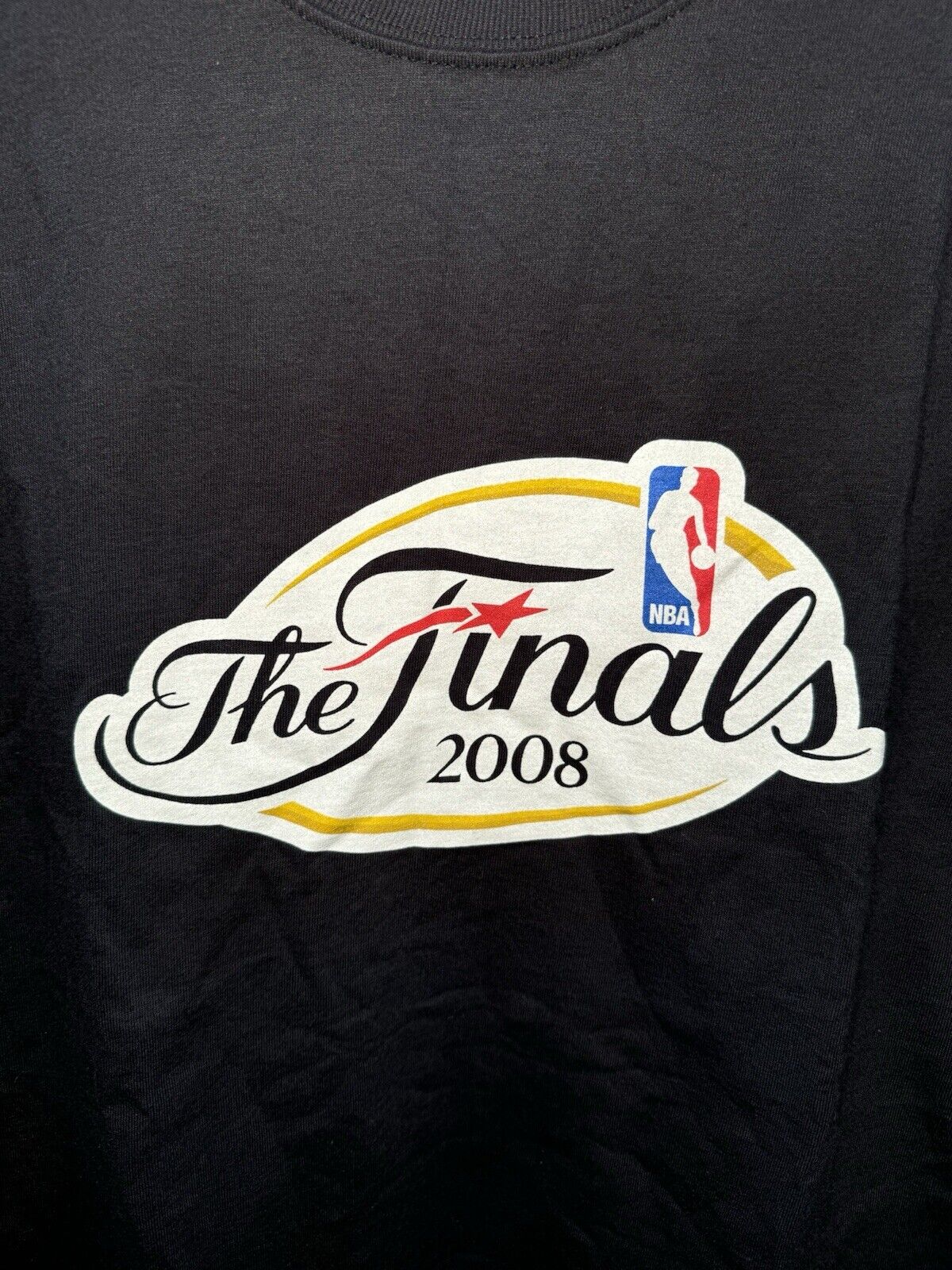 Vintage 2008 NBA Finals T-Shirt Sz L Black Hanes Double Sided RARE