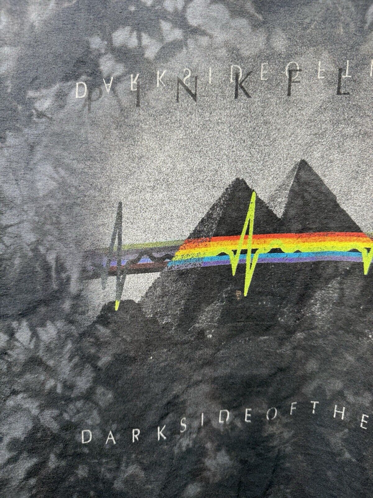 Vtg Y2K Pink Floyd Liquid Blue Dark Side Of The Moon Tie Dye T-Shirt Mens Sz M