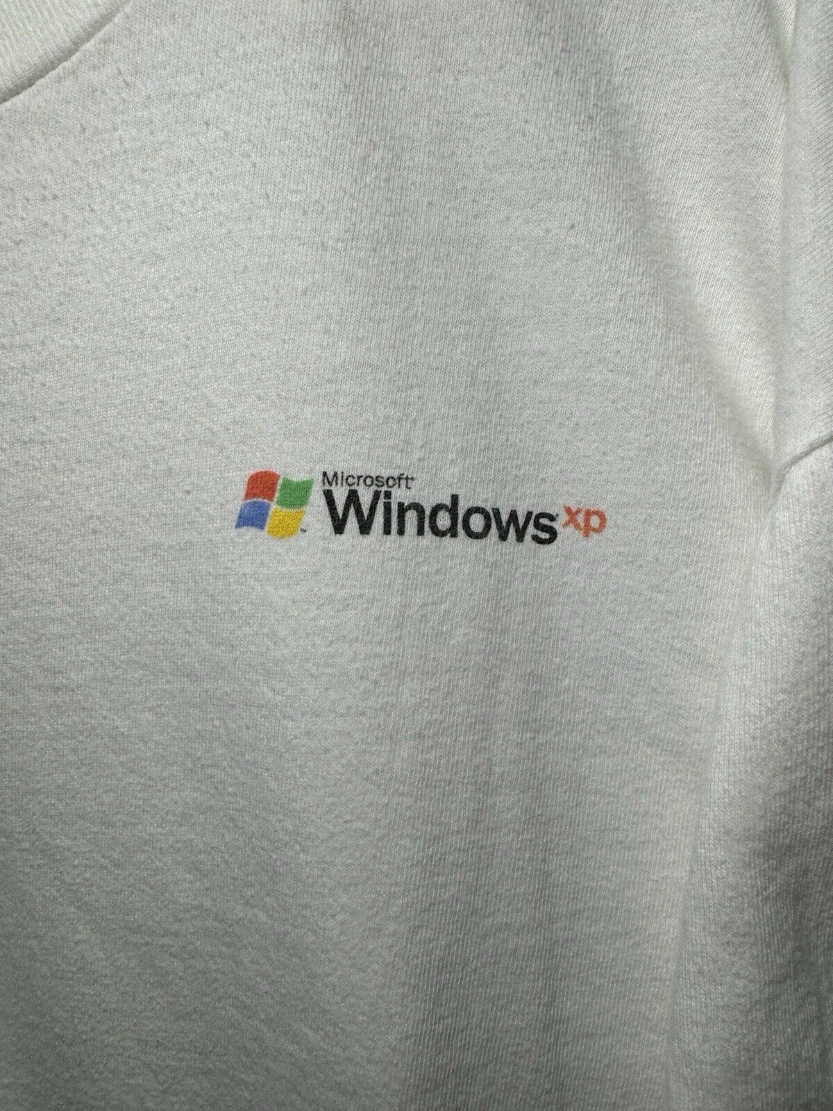 VINTAGE Microsoft Windows T-Shirt Adult XL White Computer Single Stitch USA