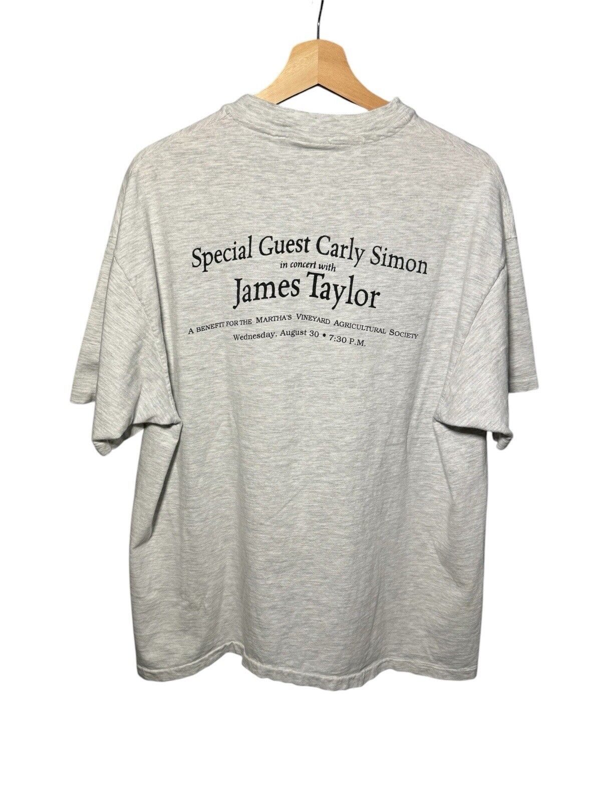 Vtg Livestock 1995 Carly Simon James Taylor Martha’s Vineyard Concert T-Shirt XL