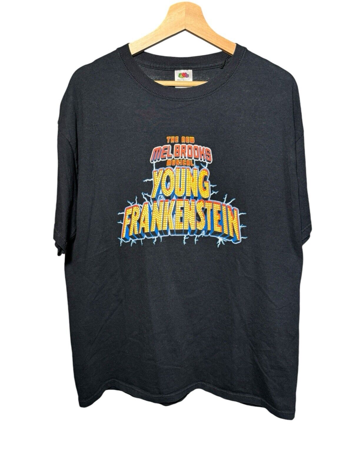 Vintage Mel Brooks Musical Young Frankenstein T-shirt XL Halloween Black RARE