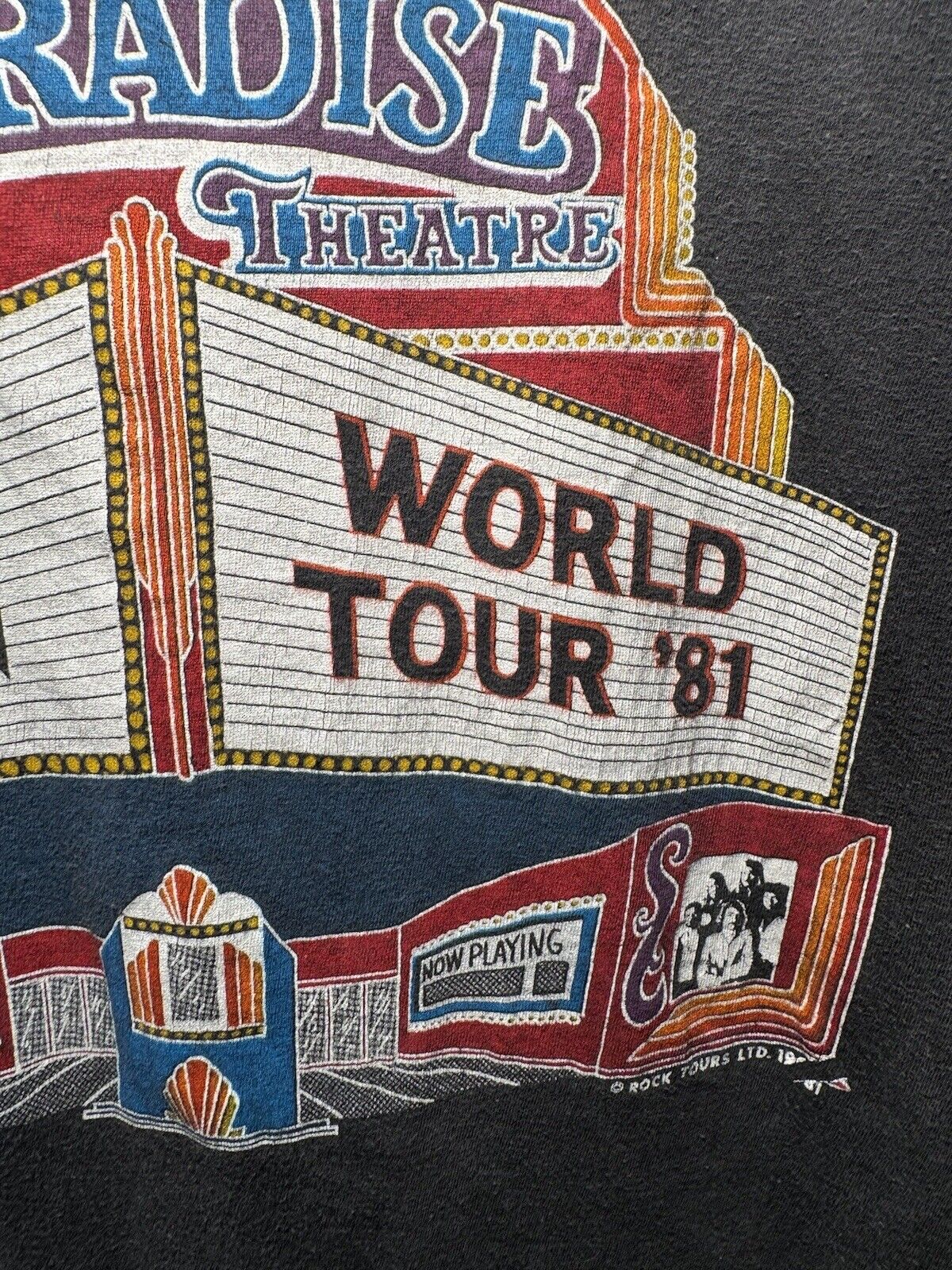 Vtg 80s STYX 81 World Tour At The Paradise Theatre T-Shirt 1981 Concert Tee M