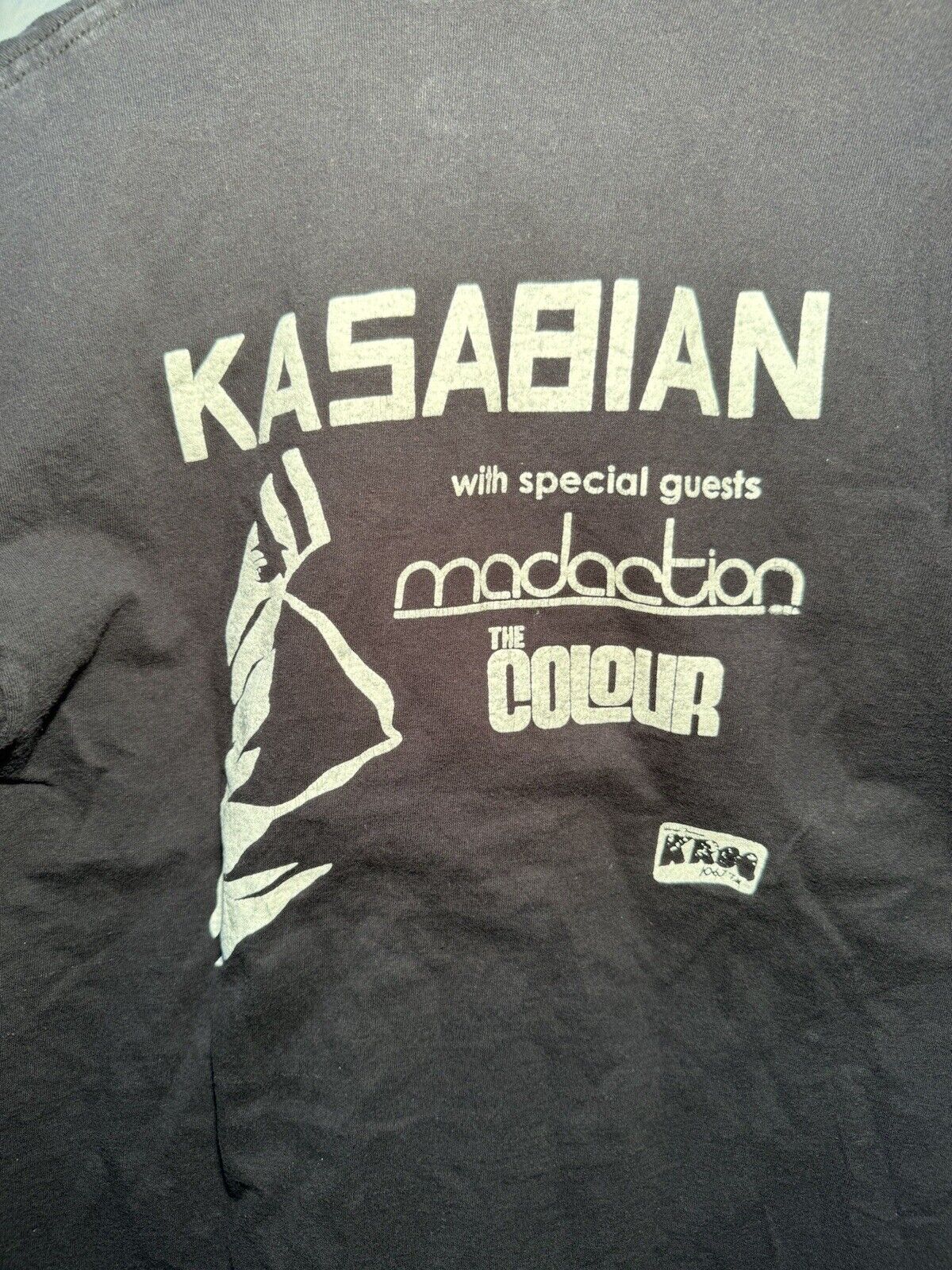 Vintage Kasabian Band Tee Black Size Medium Double Sided T-Shirt 