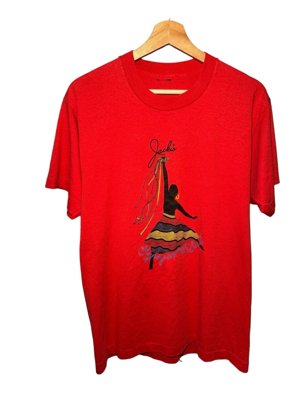 Vintage Jackie’s Gypsy In My Soul T-Shirt Sz L Single Stitch Red Very Rare 