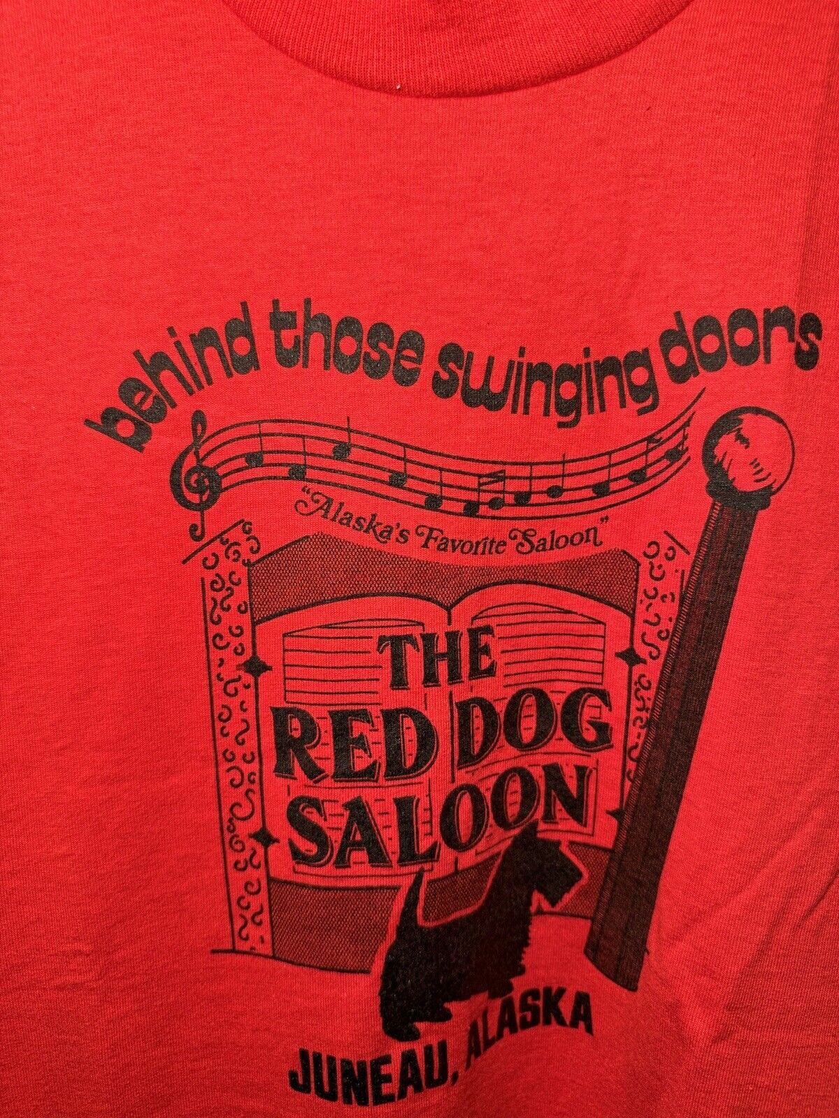 Vintage Red Dog Saloon (Juneau, Alaska) Men’s Red T-Shirt Sz M Screen Stars 