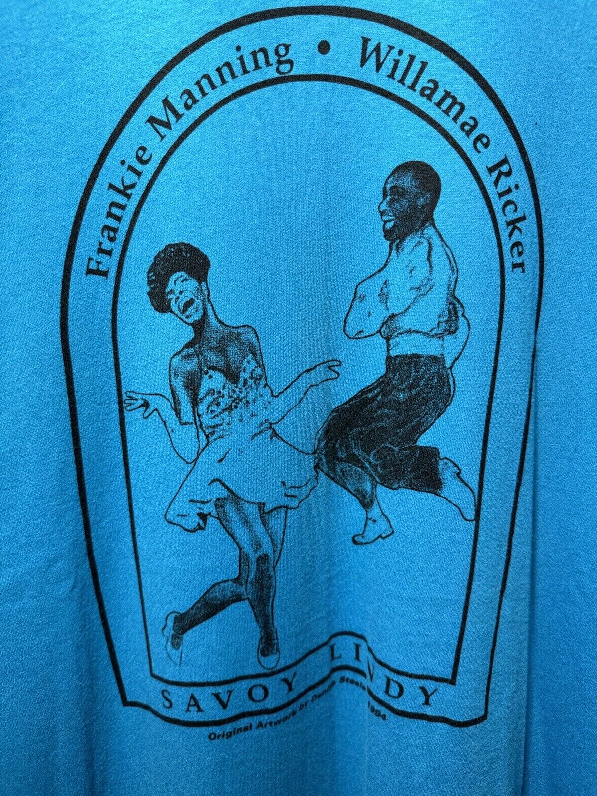 Vintage Lindy Hop Frankie Manning Willamae Savoy Lindy T-Shirt Sz L Hanes 