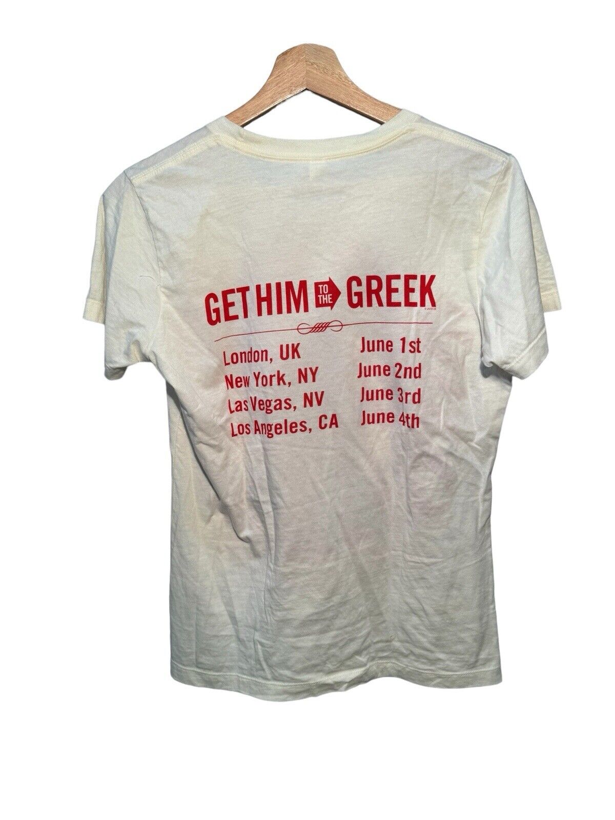 Vintage Get Him In Greek 2010 Promo T-Shirt Women’s Size L Double Sided RARE