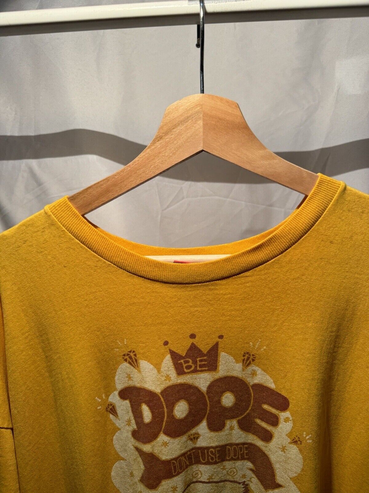 Vintage Be Dope Don’t Use Dope Sucka T-Shirt Yellow Sz XL 