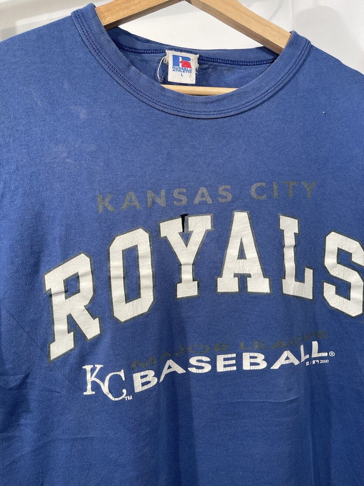 Vintage KC Royals Kansas City T-Shirt MLB Baseball Men’s L 2000