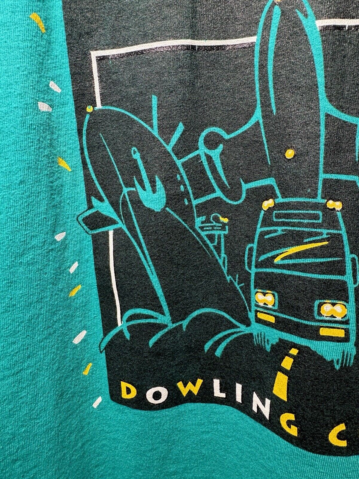 Vintage Dowling College T-Shirt Sz XL Hanes NY Blue Dbl Sided Single Stitch