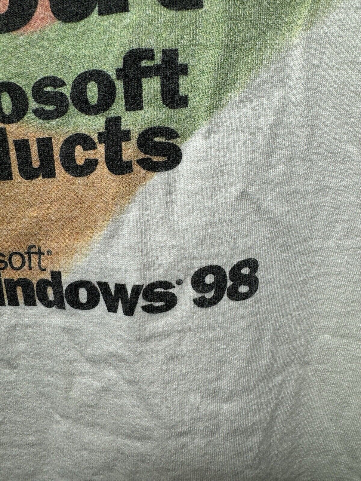 VINTAGE Microsoft Windows 1998 T-Shirt XL White Computer USA Dbl Sided