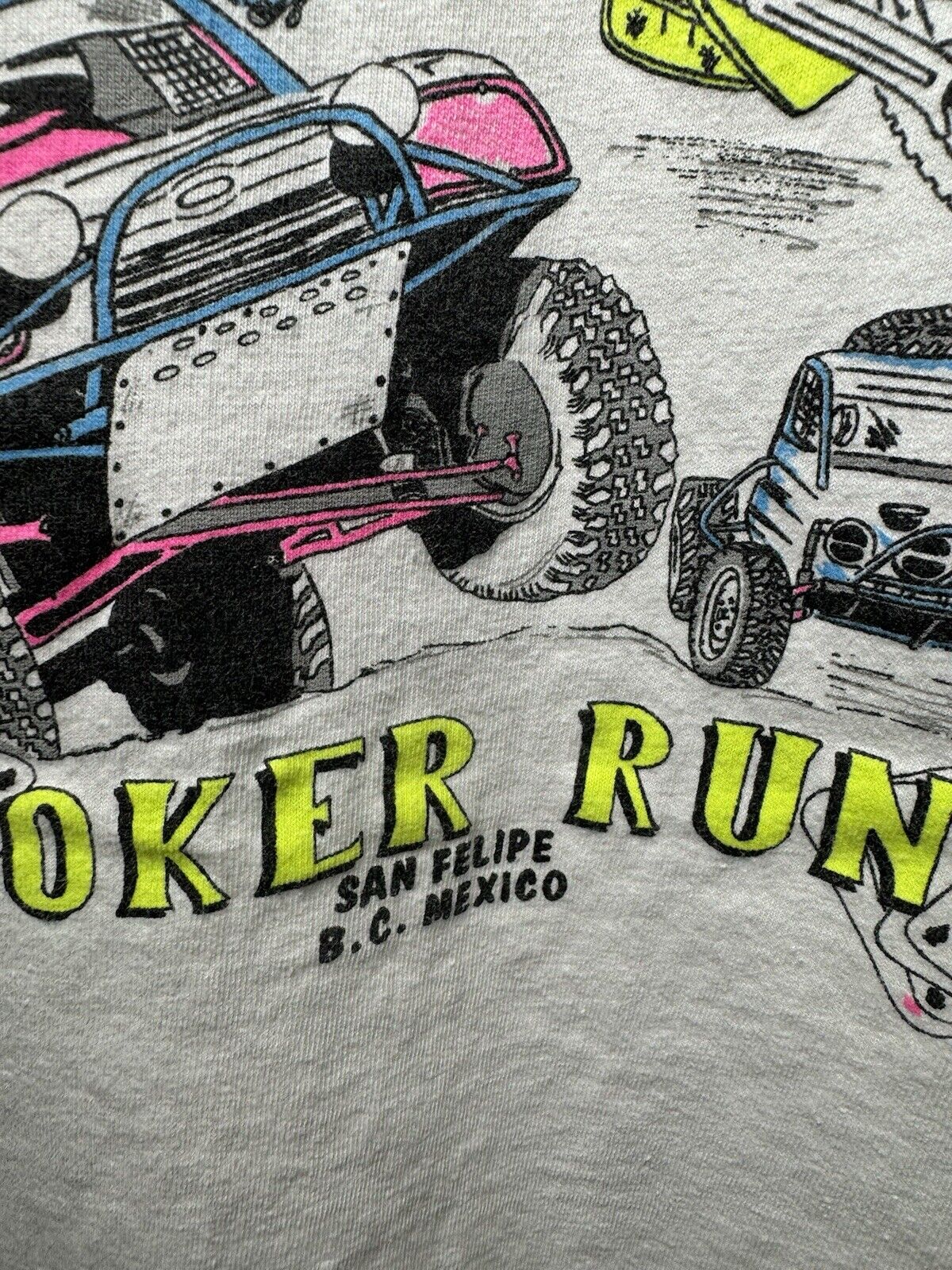 Vintage Pete’s Camp Poker Run T-Shirt 90s White Dbl Sided Hanes XL 