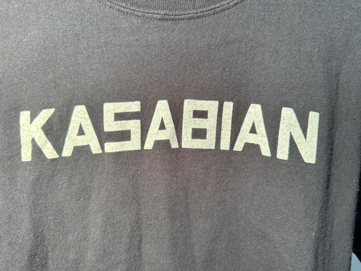 Vintage Kasabian Band Tee Black Size Medium Double Sided T-Shirt 