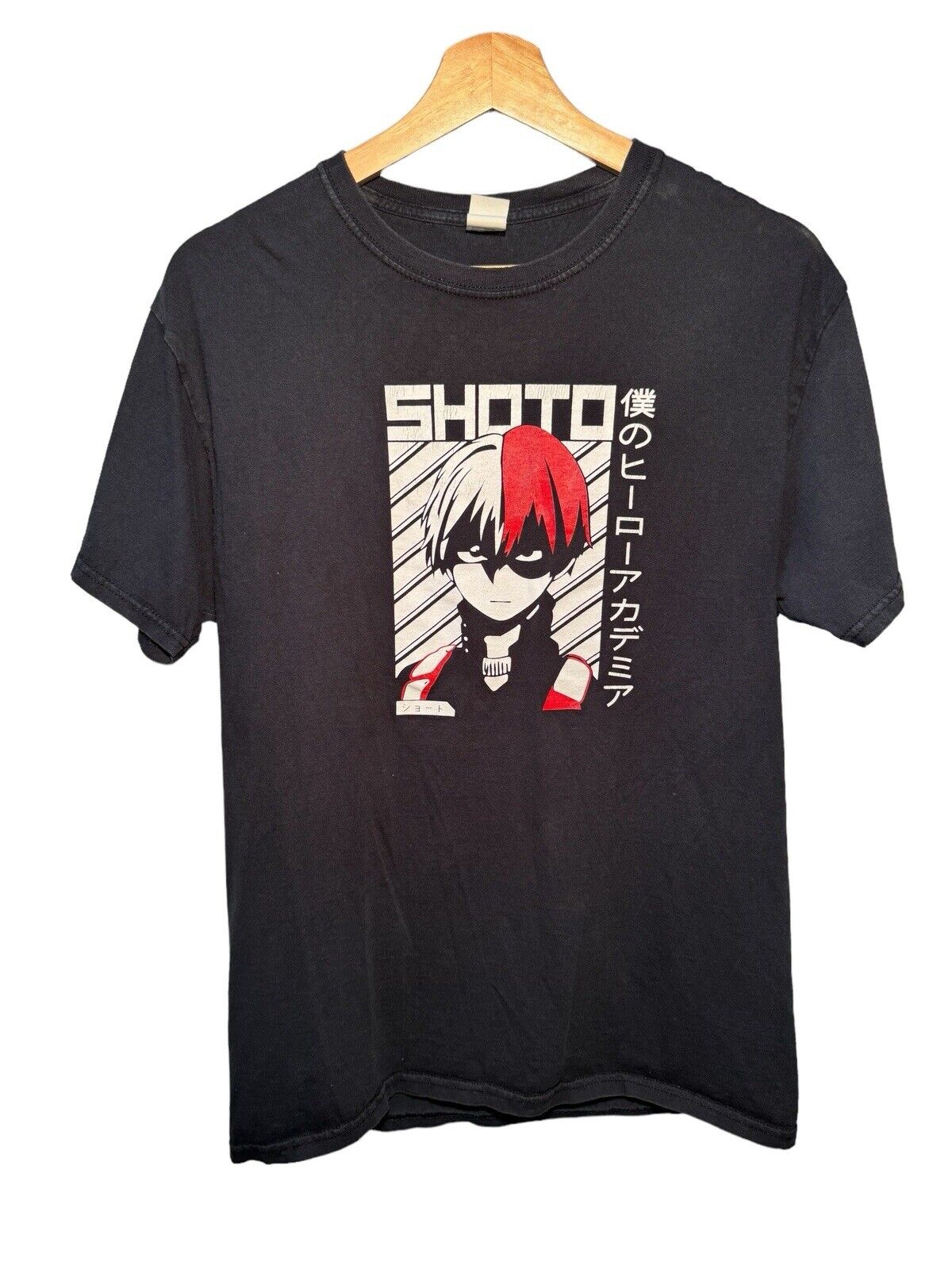 Vintage Shoto Todoroki Y2K My Hero Academia Anime T Shirt Rare 1st Season Promo