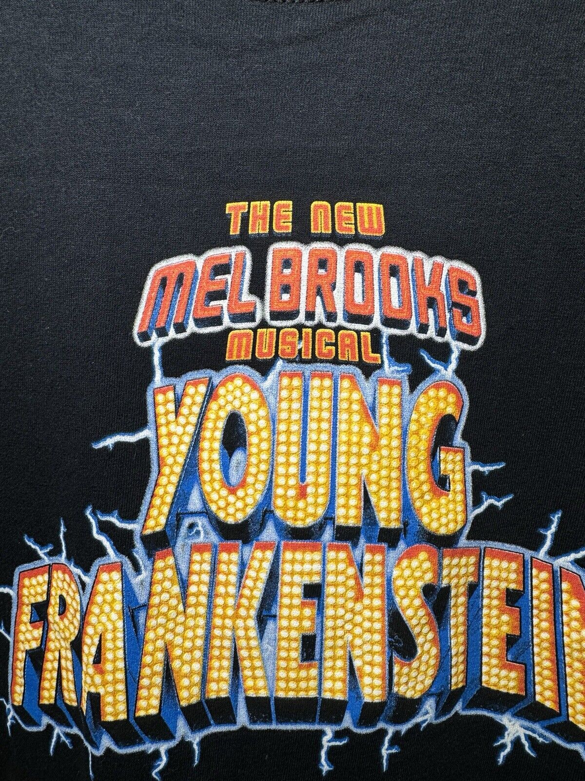 Vintage Mel Brooks Musical Young Frankenstein T-shirt XL Halloween Black RARE