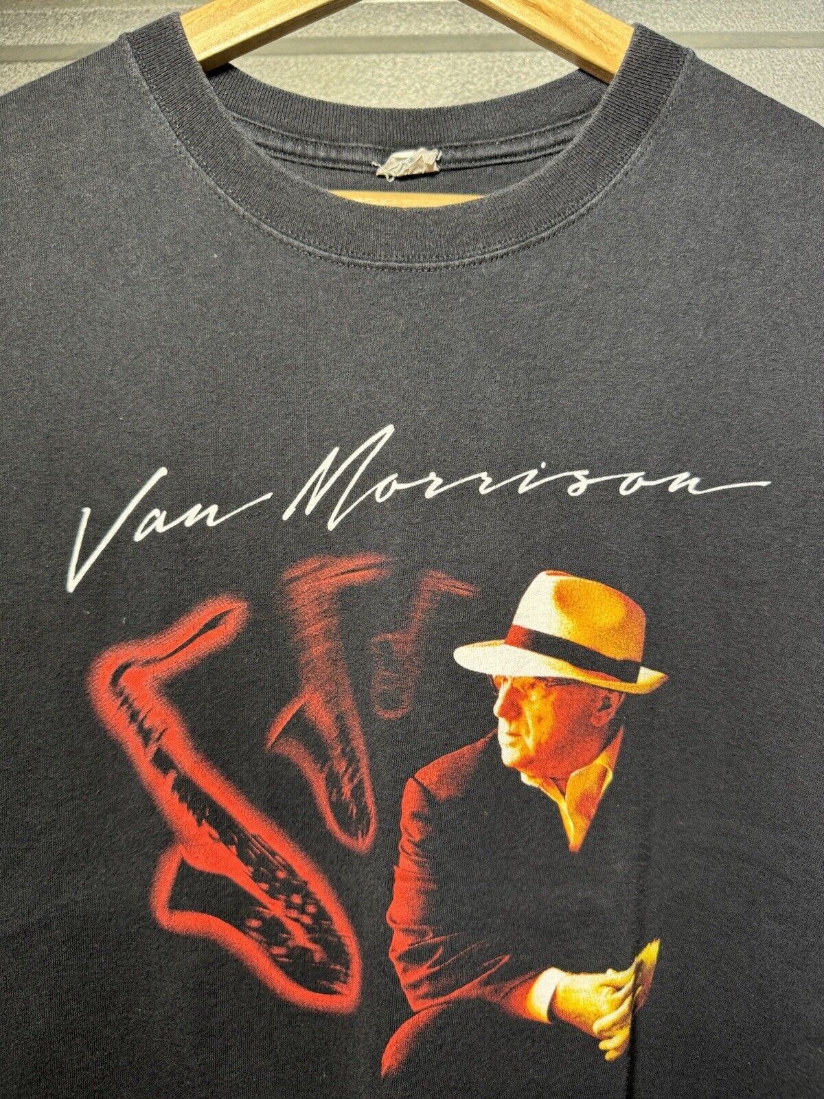 Van Morrison Live North America 2007 Tee Black T-Shirt Double Sided Size XL