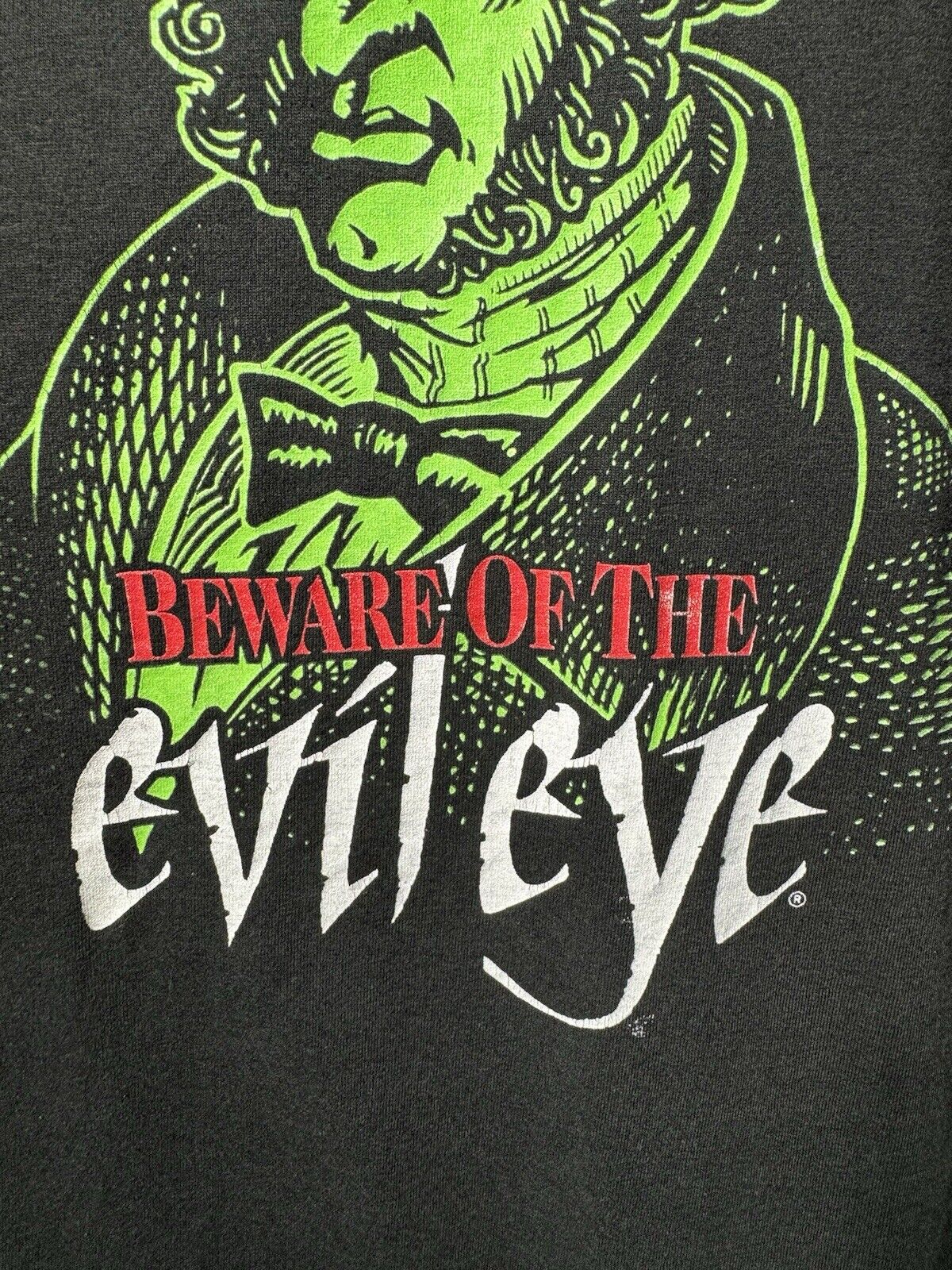 Vintage 80' BEWARE OF THE EVIL EYE Ancient World Dark Magic Tee Shirt XL 