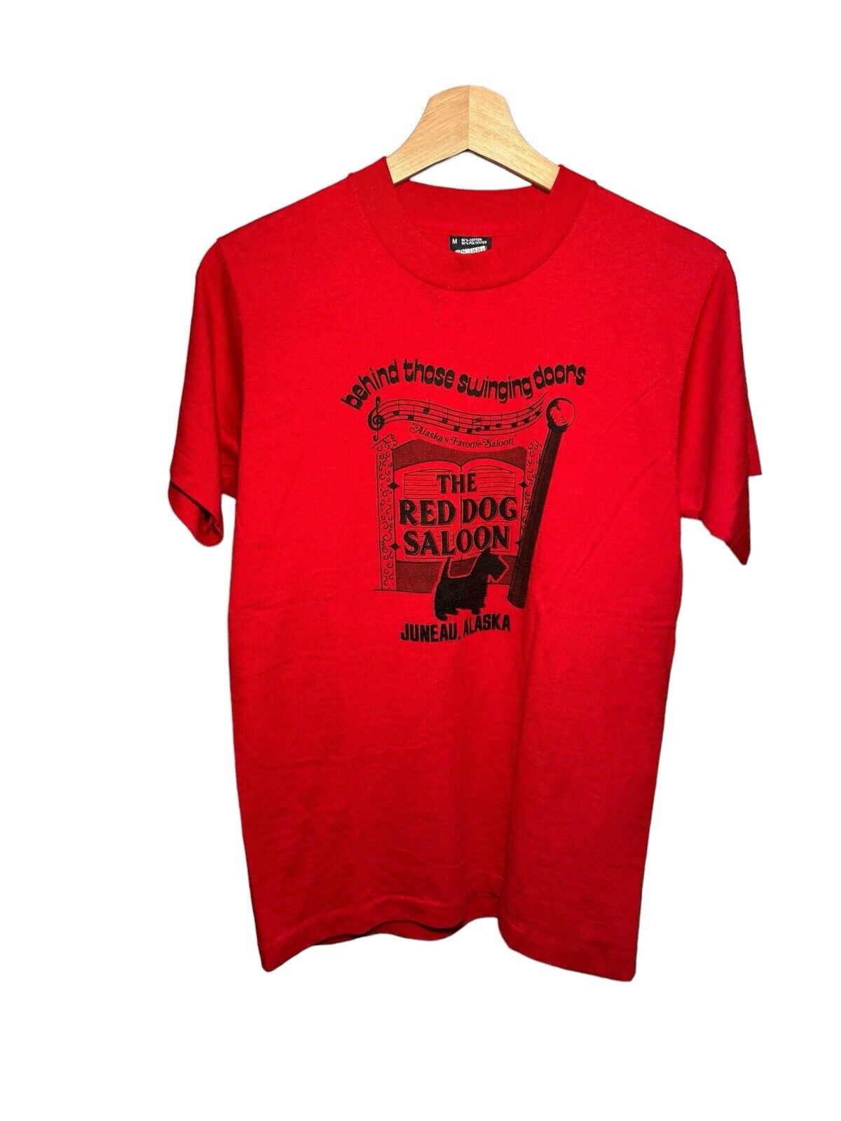 Vintage Red Dog Saloon (Juneau, Alaska) Men’s Red T-Shirt Sz M Screen Stars 