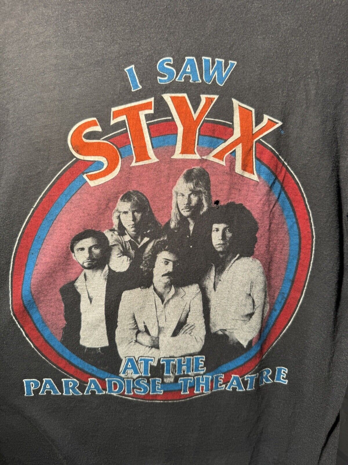 Vtg 80s STYX 81 World Tour At The Paradise Theatre T-Shirt 1981 Concert Tee M