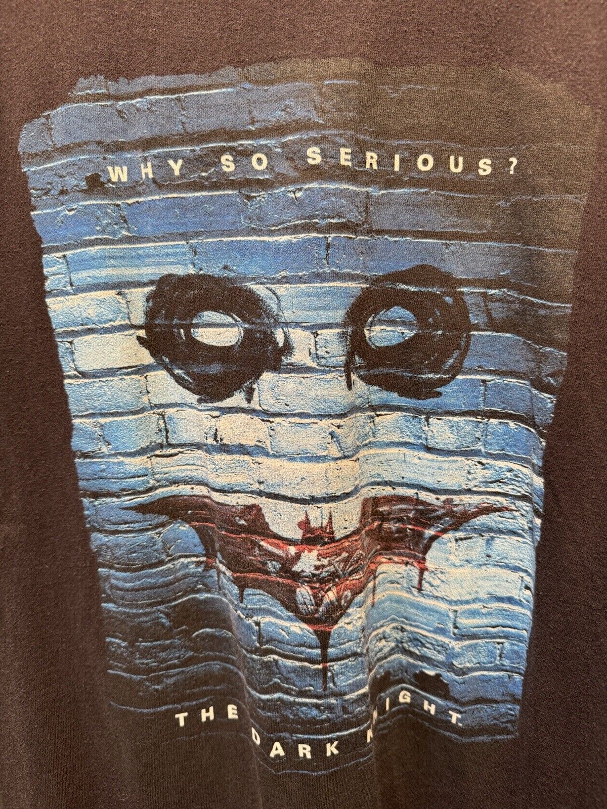 2008 The Dark Knight Why So Serious Movie Promo T-Shirt Mens M Black DC