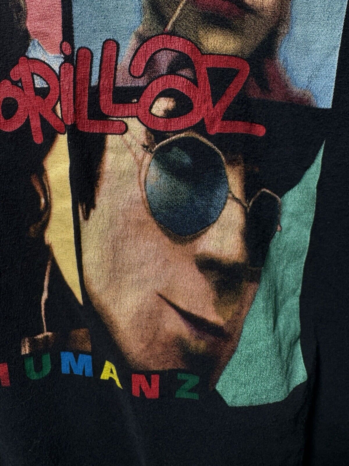 Rare Vintage The Gorillaz Band T-Shirt M 2000s Original Poster Art Tee Band 