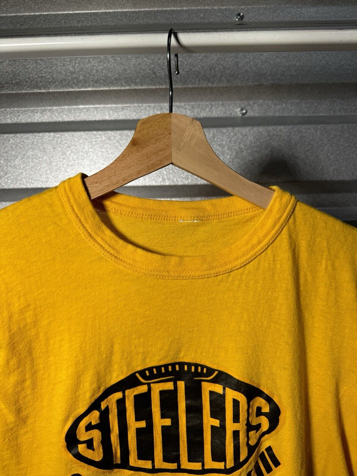 VTG Steelers Mens T Shirt S Super Bowl 13 1979 SS Made in USA Yellow 