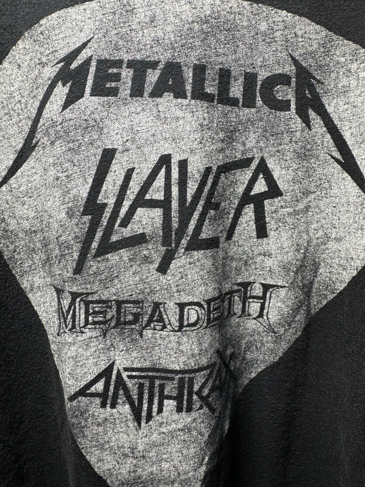 Big 4 2011 Tour Black Shirt Size 2XL Metallica Slayer Anthrax Megadeth Metal