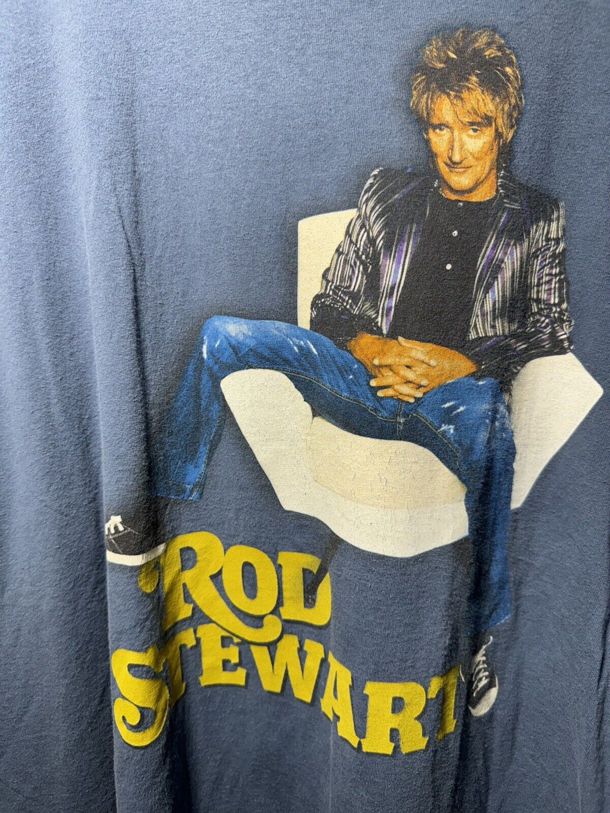 Vintage Rod Stewart Rocks His Greatest Hits 2008 Tour T-Shirt Adult XL Rock Y2K 