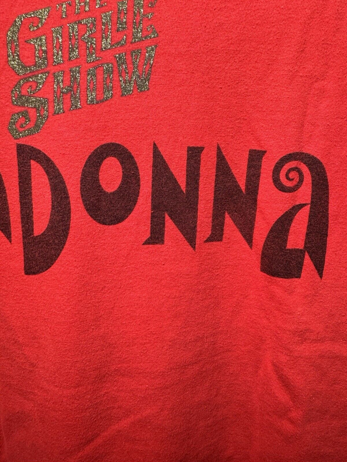 Vintage Madonna Single Stitch T-Shirt The Girlie Show Graphic 90s Concert Sz L