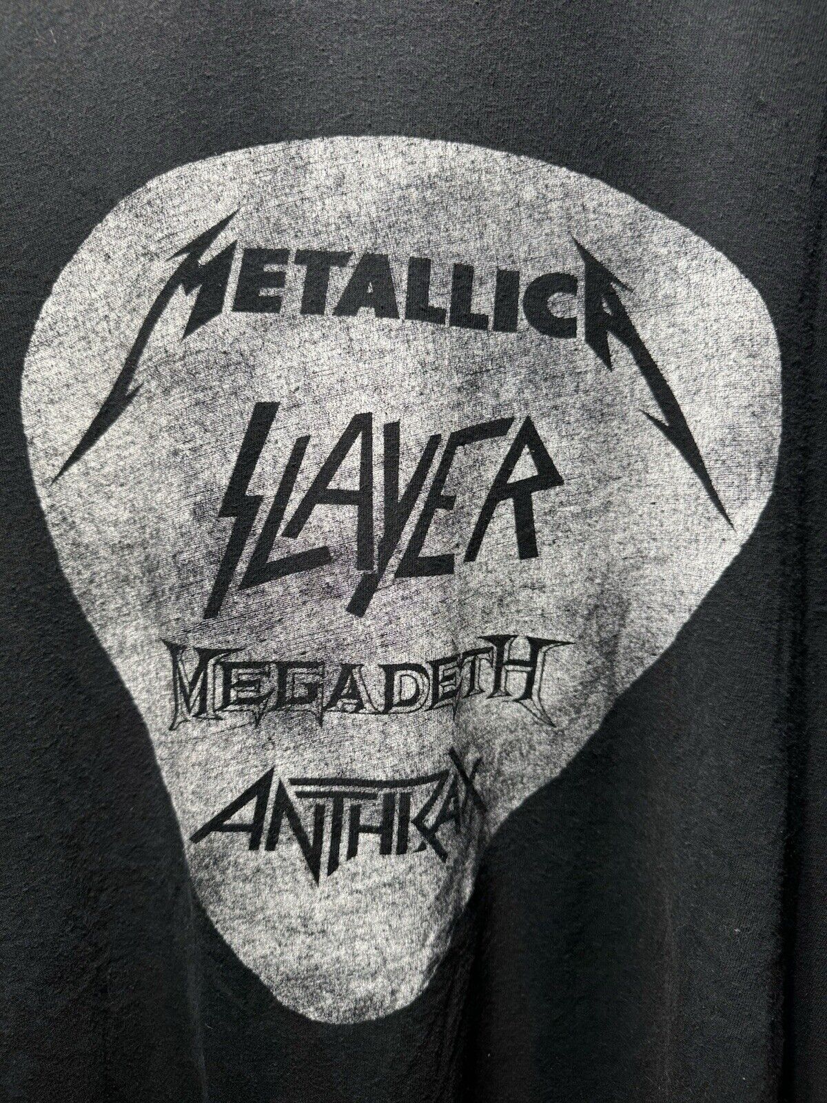 Big 4 2011 Tour Black Shirt Size 2XL Metallica Slayer Anthrax Megadeth Metal