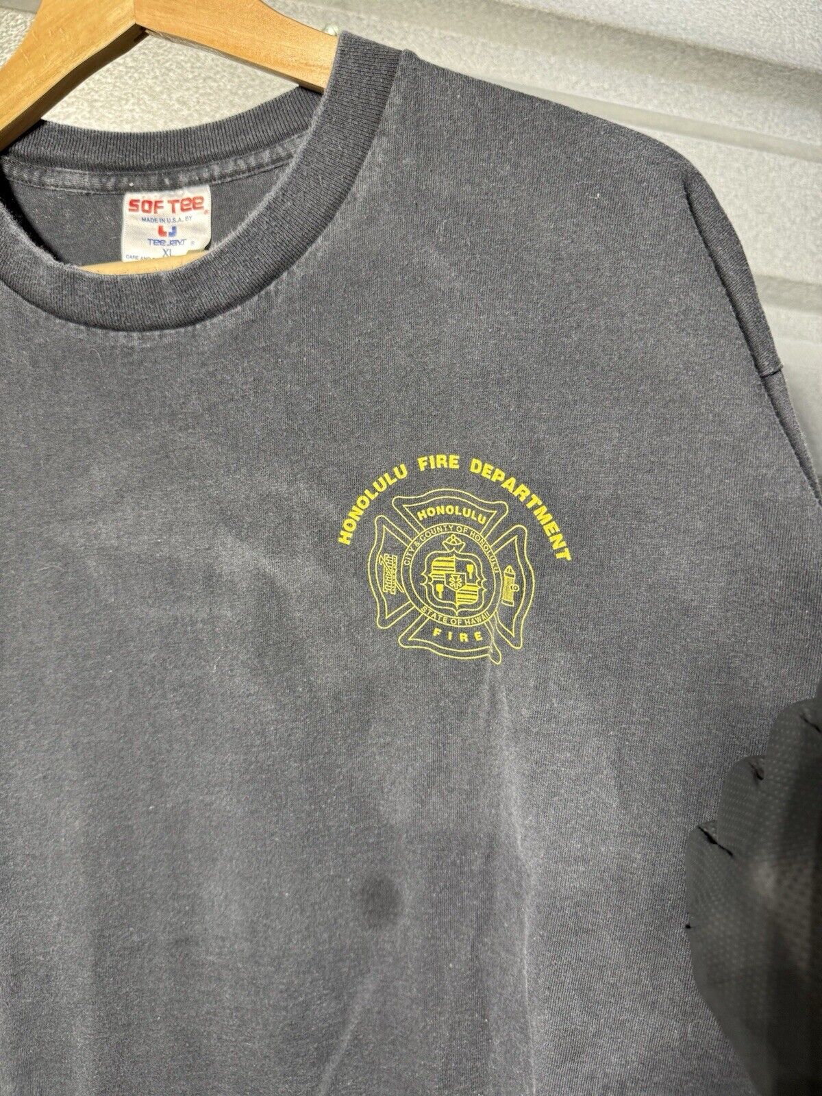 Vintage Hawaii County Fire Department Air Rescue Paramedics T Shirt XL