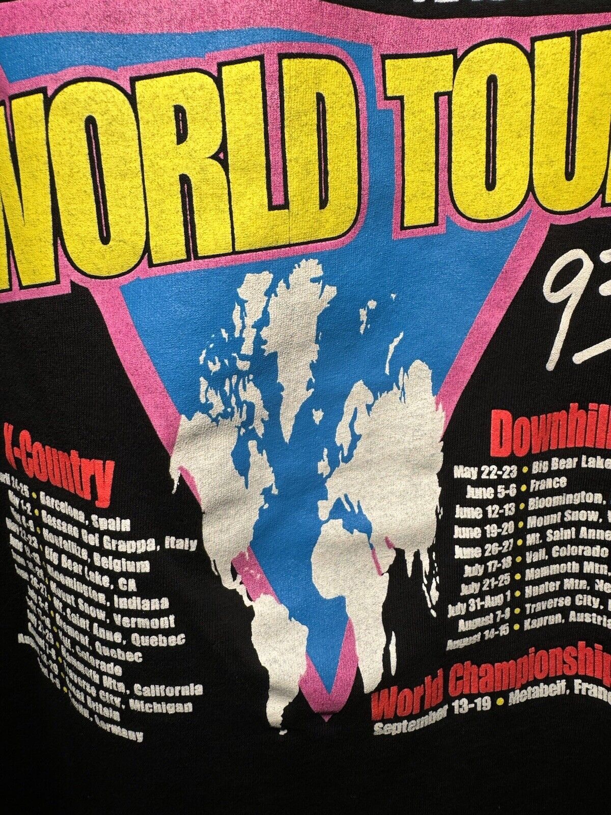 Vintage 1993 Diamond Back Racing World Tour T-Shirt All Sport Sz XL Car Racing 