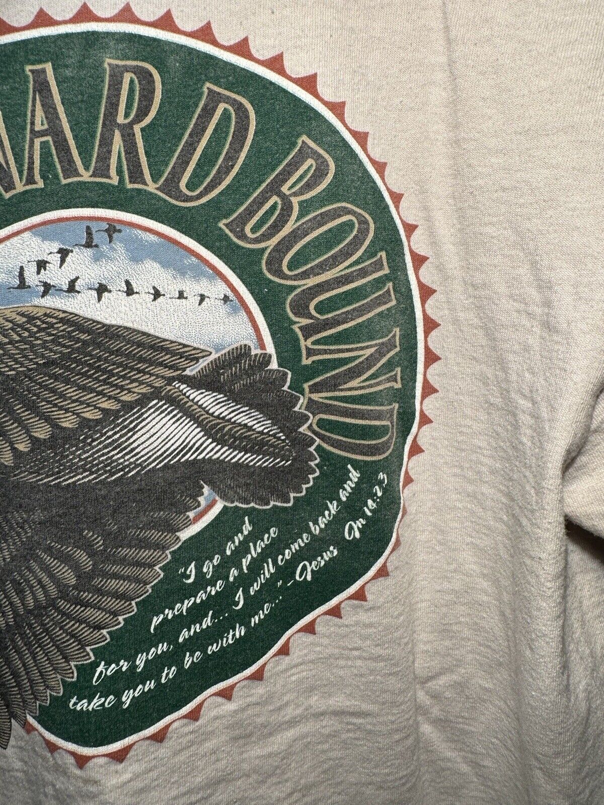 Vintage 1996 Homeward Bound T-Shirt Sz M Delta Double Sided Bird Goose 