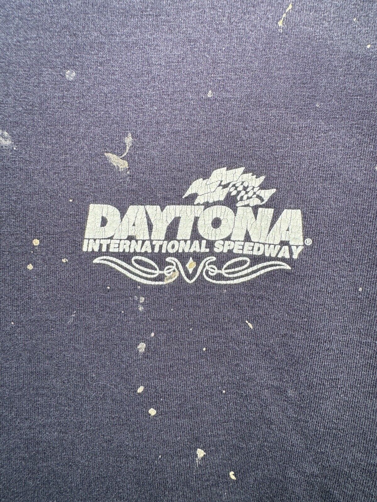 Vintage Daytona International Speedway T-Shirt Size Large Men’s Navy Dbl Sided